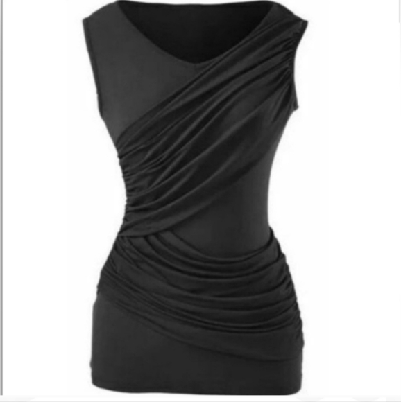 Cabi draped front black tank top 261 - Picture 1 of 7